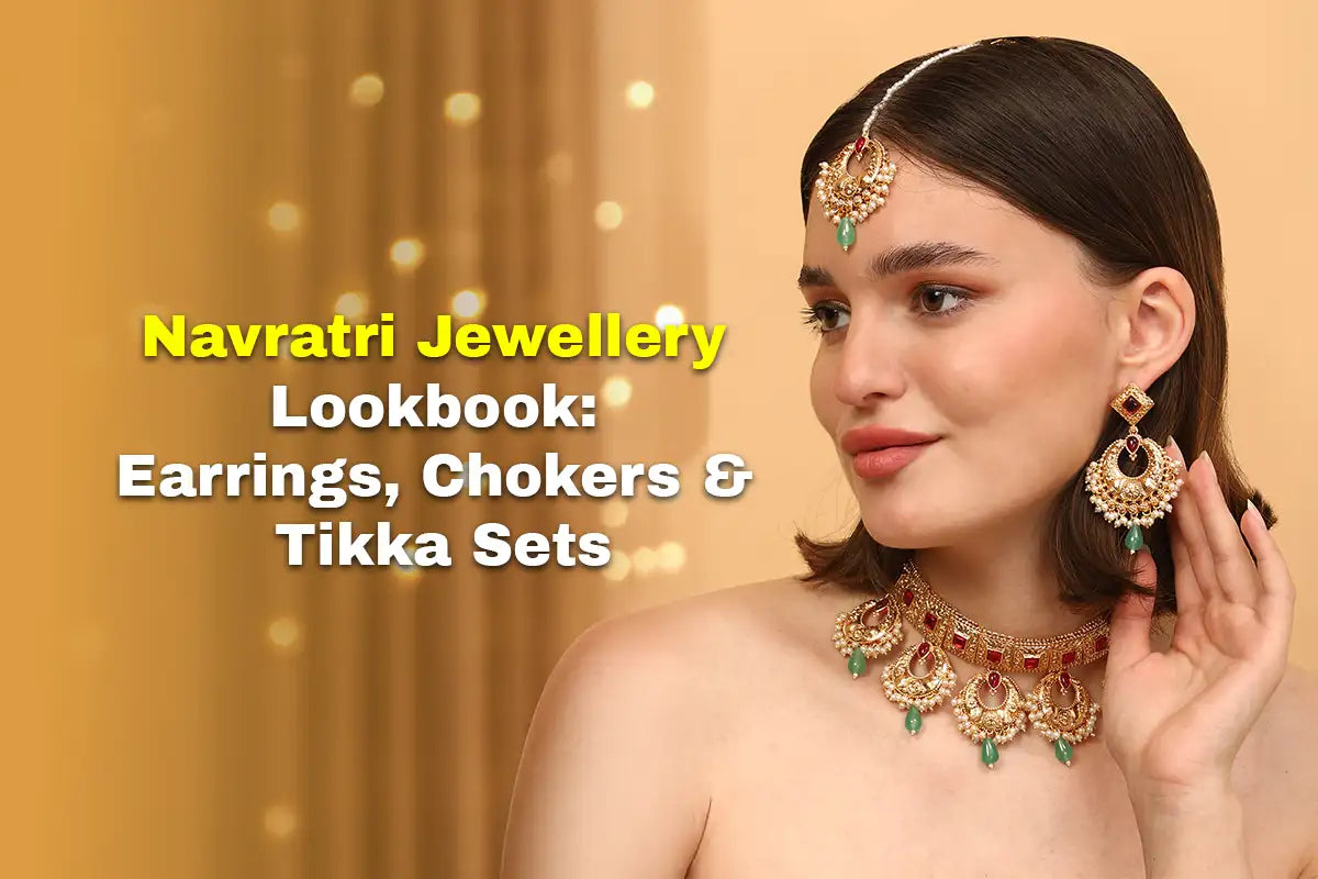 Navratri Jewellery Lookbook: Earrings, Chokers & Teeka Sets