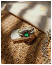 American Diamond Ring - Emerald