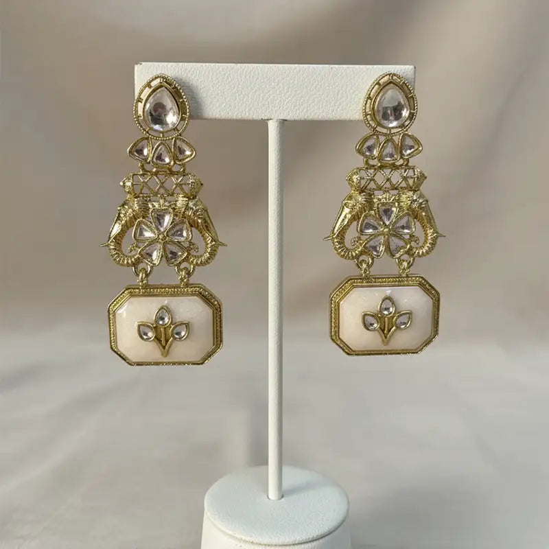 Nalina Long Kundan Earrings