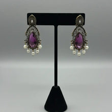 Tvasti Antique Bold Diamond Drop Stone Earrings