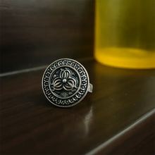 Tisa Engraved black silver Ring