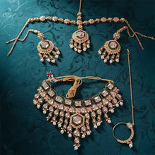 Naira Emerald Green Kundan Bridal Necklace Set