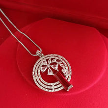 Floral American Diamond Stud Pendant set