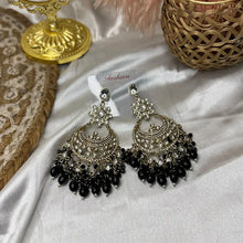 Akshara Royal Golden Floral Kundan Chandbali Earrings