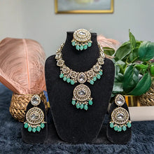Nitya Kundan Semi- Bridal Set- Mint Green