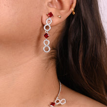 Anshika American Diamond NeckSet - Red