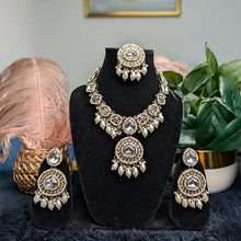 Nitya Kundan Semi- Bridal Set-White