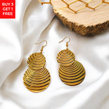 Voguish Textured Gold Plated Earrings