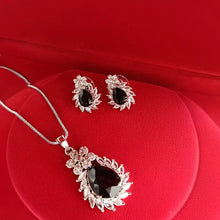 Teardrop Cubic Zirconia Pendant Set