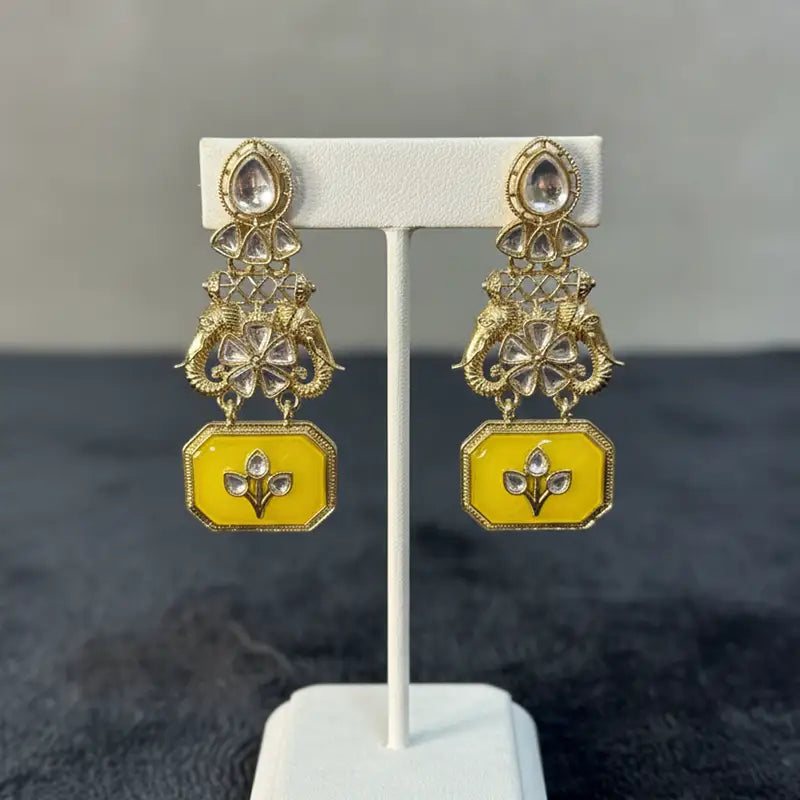 Nalina Long Kundan Earrings
