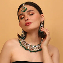 Yuvrani Green Kundan Semi Bridal Heritage Set