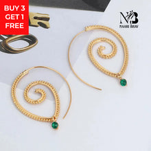 Spiral Waterdrop Dangle Earrings