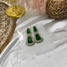 Myra Two-Tier Stone Studded Statement Earrings