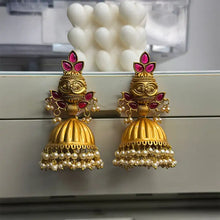 Ambika Gold Plated Jhumka earrings