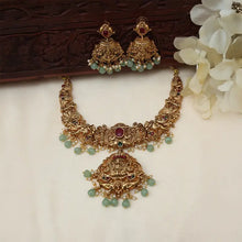 Indira Antique Gold-plated temple necklace set