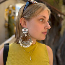 Tiara Kaudi Shells Silver Oxidised Earrings