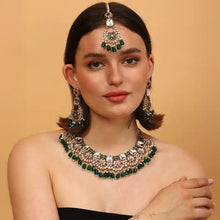 Yuvrani Green Kundan Semi Bridal Heritage Set