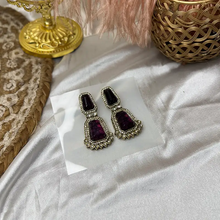 Myra Two-Tier Stone Studded Statement Earrings