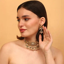 Indrani Jadau Golden Choker Set