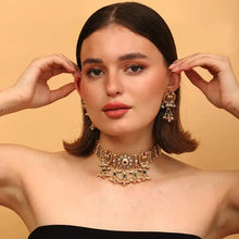 Indrani Jadau Golden Choker Set