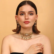 Indrani Jadau Golden Choker Set
