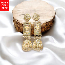 Silver long Jhumka Earrings