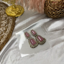 Myra Two-Tier Stone Studded Statement Earrings