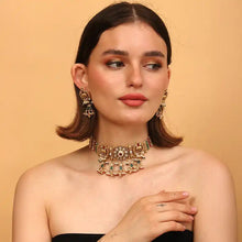 Indrani Jadau Golden Choker Set