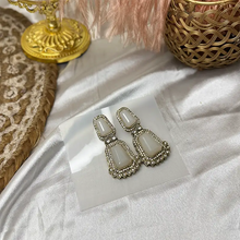 Myra Two-Tier Stone Studded Statement Earrings