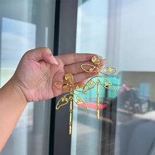 Dragonfly Gold Plated Dangle Earrings