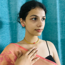 Lotus Matte Gold Choker Set