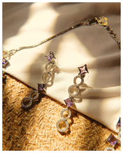 Anshika American Diamond NeckSet - Purple