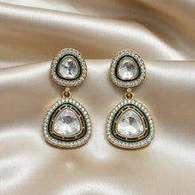 Nisha Gold Polki Stud Earrings