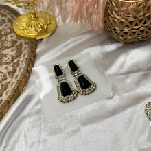 Myra Two-Tier Stone Studded Statement Earrings
