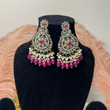 Saanvi Antique Kundan Chandbali Earrings