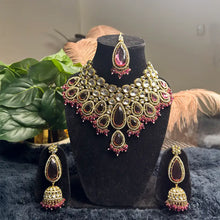 Noorani Polki Bridal Choker Set- Ruby
