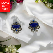 Oxidised monalisa pearl drop Earring