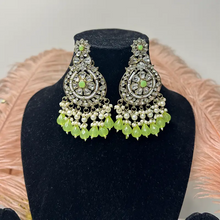 Saanvi Antique Kundan Chandbali Earrings