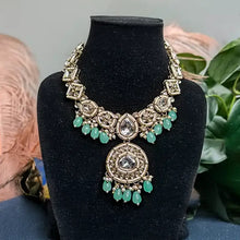 Nitya Kundan Semi- Bridal Set- Mint Green