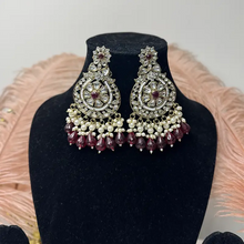 Saanvi Antique Kundan Chandbali Earrings