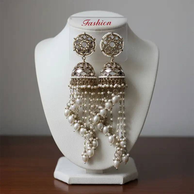 Kavya Kashmiri Gold Earrings