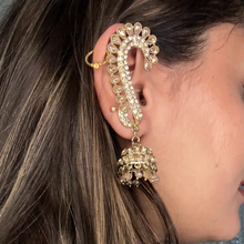 Nia Ear Cuff Gold Jhumka Earring