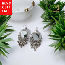 Aaina Silver Oxidised Earrings