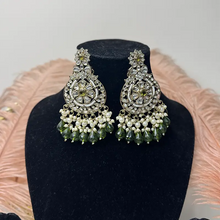 Saanvi Antique Kundan Chandbali Earrings