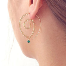 Spiral Waterdrop Dangle Earrings