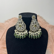 Saanvi Antique Kundan Chandbali Earrings