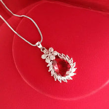 Teardrop Cubic Zirconia Pendant Set