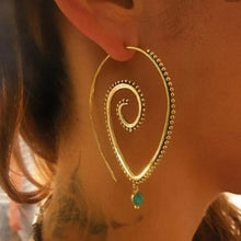 Spiral Waterdrop Dangle Earrings