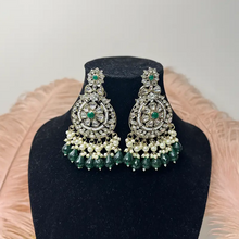 Saanvi Antique Kundan Chandbali Earrings