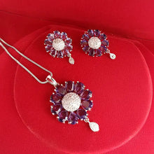 Premium Flower Stud AD Pendant Set